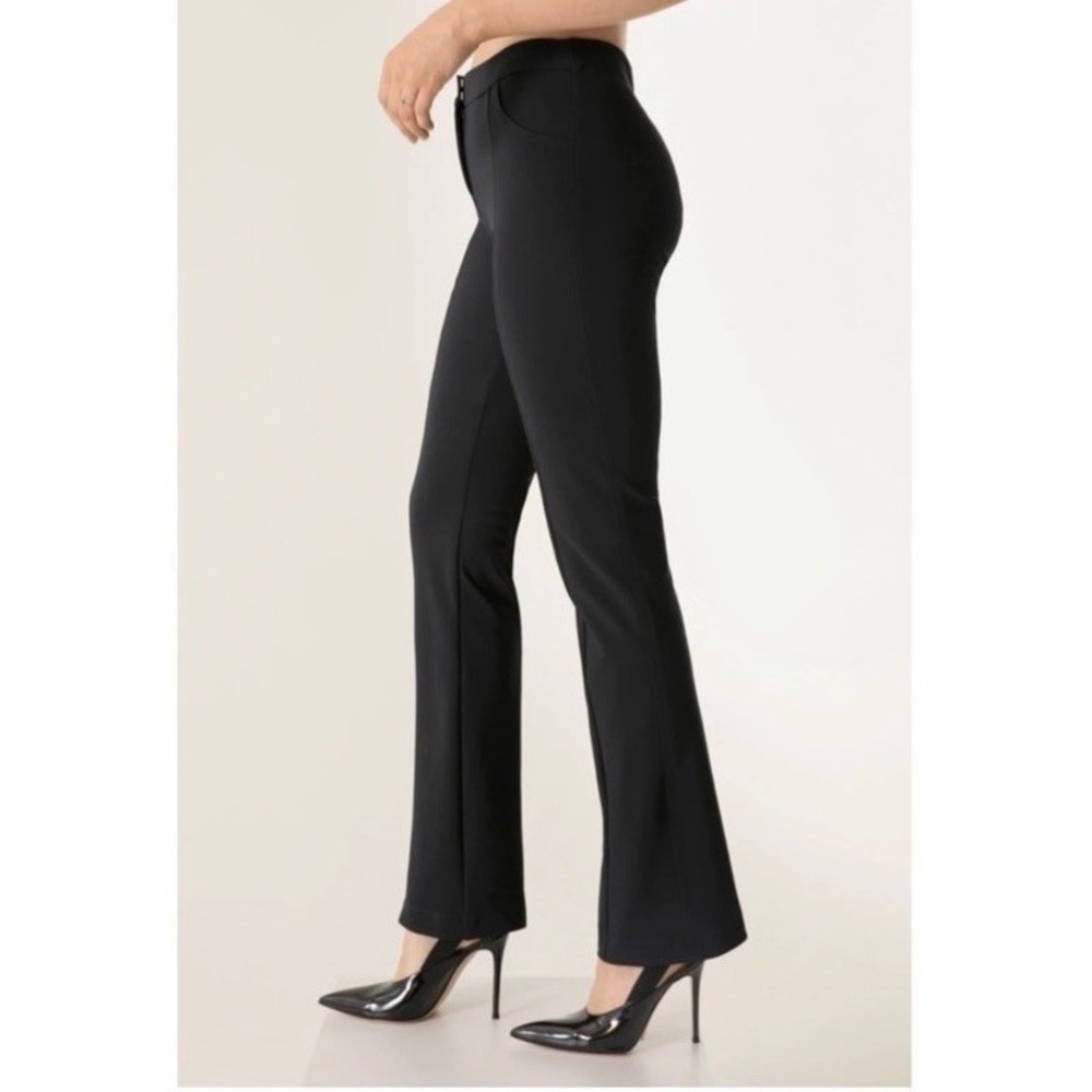 PAIRE Los Angeles, The Jackie Slim Bootcut Pants in Black. MSRP Comfort Travel